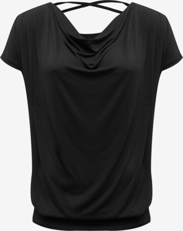 YOGISTAR.COM Performance Shirt 'Ala' in Black: front