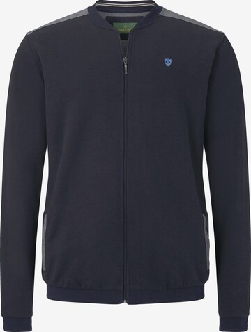 Charles Colby Zip-Up Hoodie 'Duke Gabriel' in Blue: front