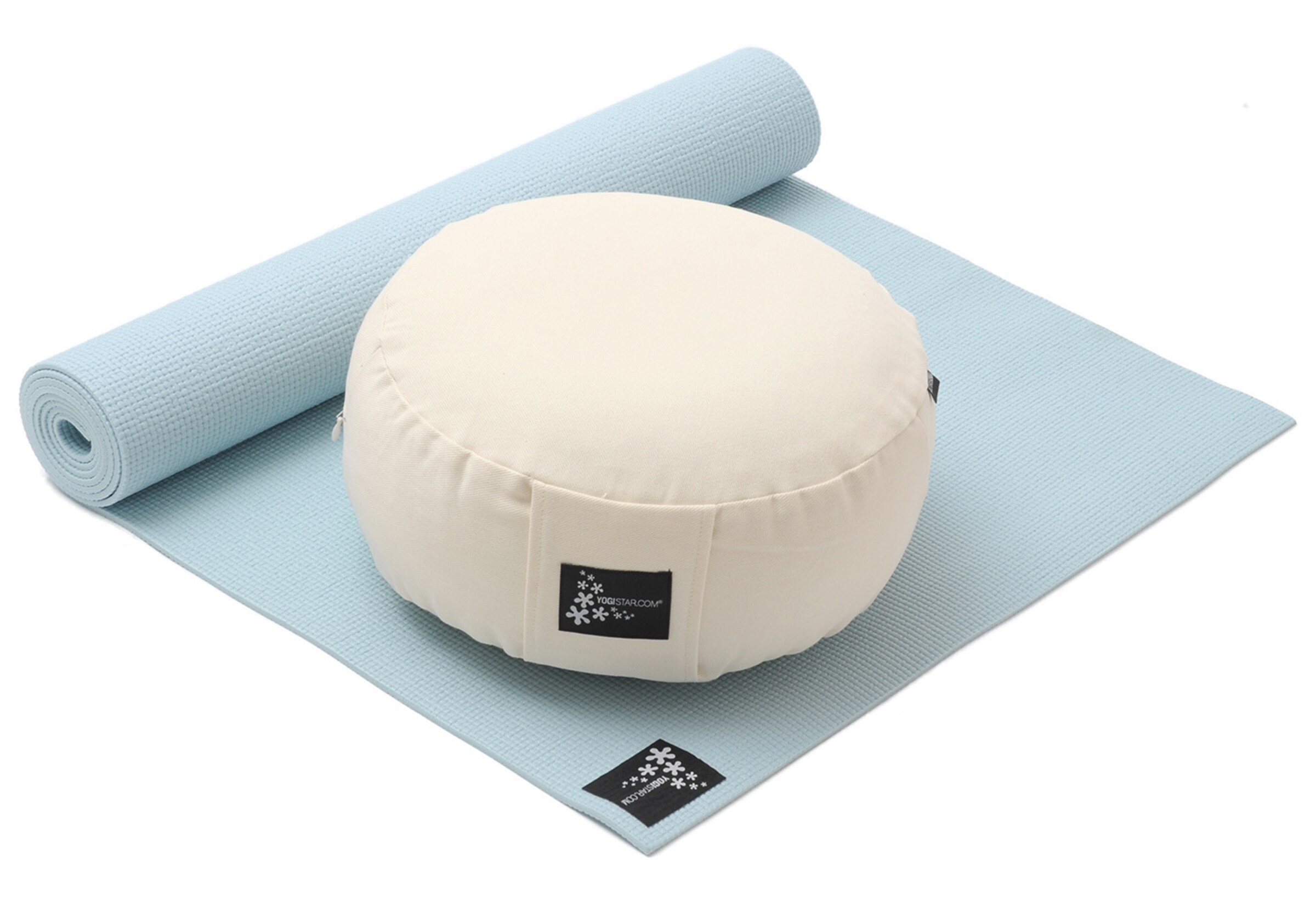 YOGISTAR.COM Yoga-set Starter Edition - Meditation in Blau: Vorderseite