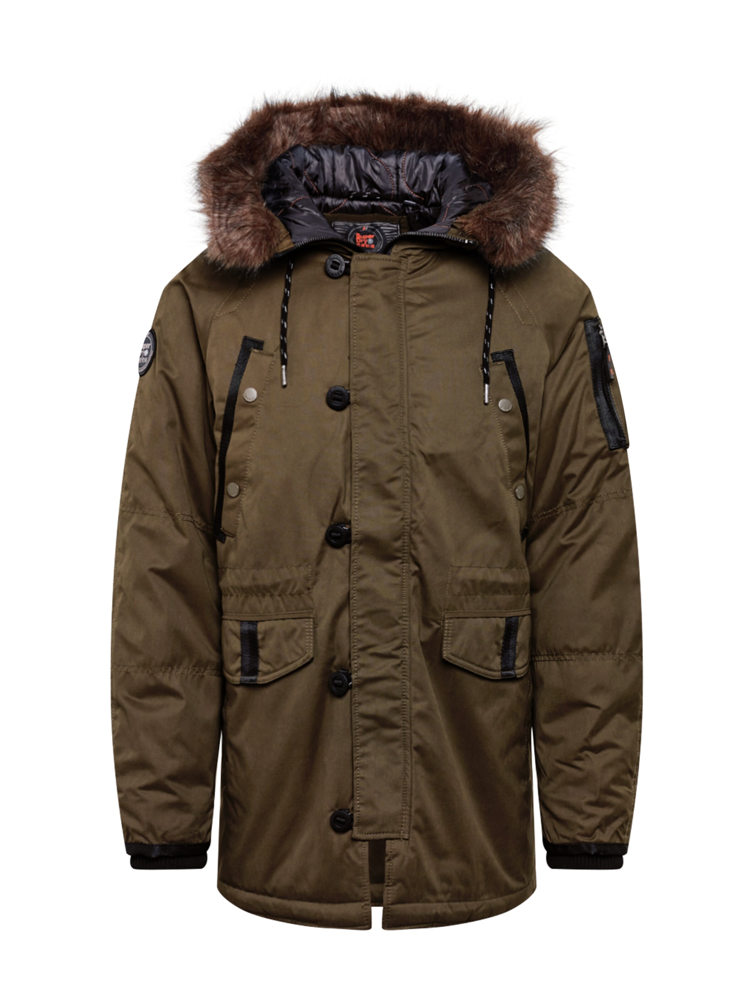 Superdry - Winterparka 'SDX' in de kleur Olijfgroen