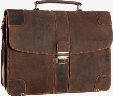 GREENBURRY Document Bag in Brown: front