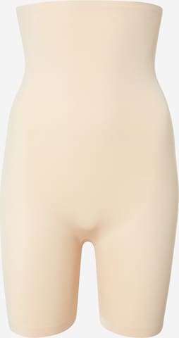 Pantaloni modelatori 'Luxury Bermuda' de la MAGIC Bodyfashion pe bej: față