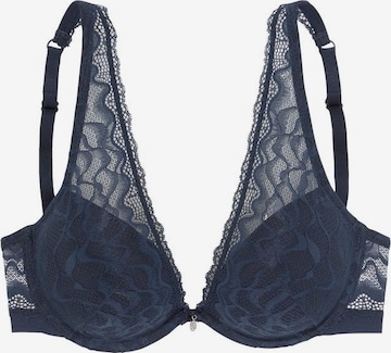 LASCANA Triangle Bra in Blue: front