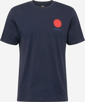 EDWIN Regular fit Shirt 'Japanese Sun' in Blauw: voorkant