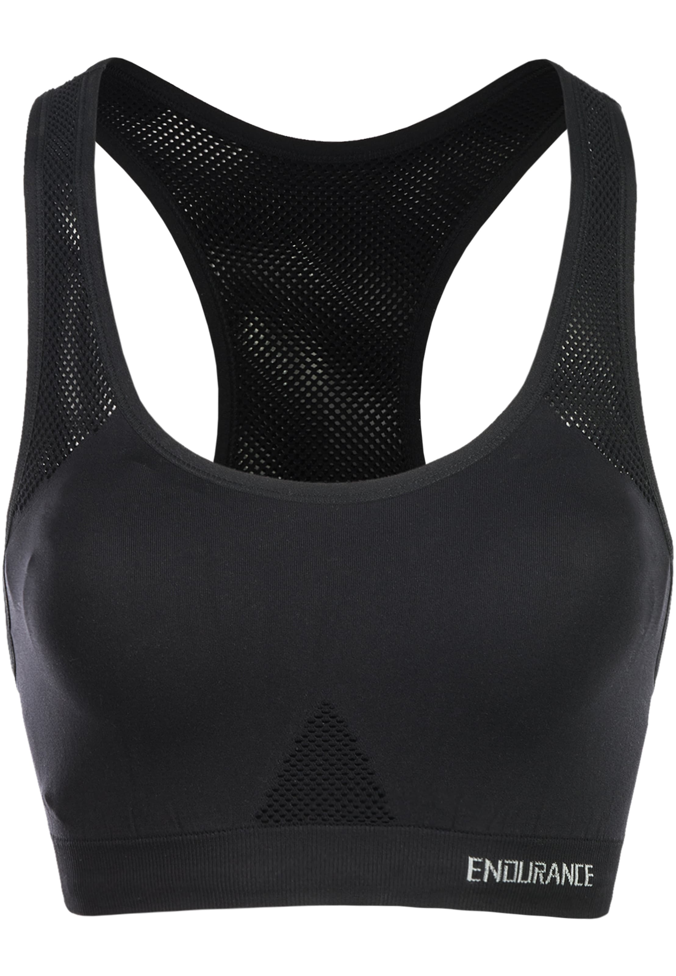 ENDURANCE Bustier Sport bh 'Geogre' in Zwart: voorkant