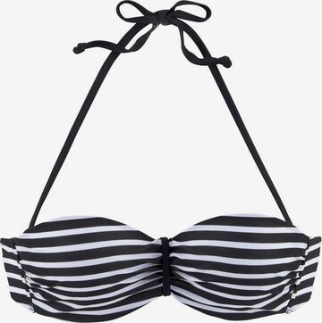 VENICE BEACH Bandeau-Bikini-Top in Schwarz: predná strana