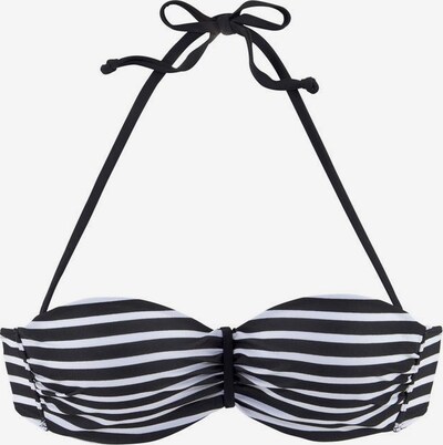 VENICE BEACH Bikini zgornji del | črna / bela barva, Prikaz izdelka