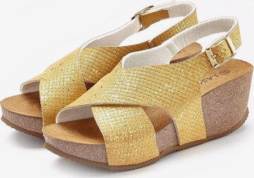 LASCANA Strap Sandals in Yellow