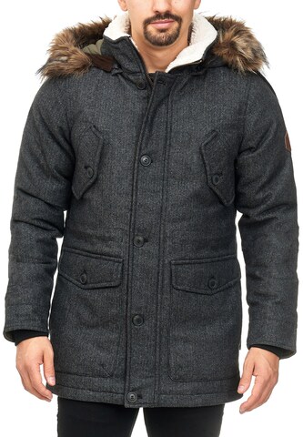 INDICODE JEANS Winterparka ' Baynes ' in Grijs: voorkant