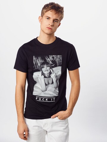 MT Men Shirt 'Fuck It 2.0' in Zwart: voorkant