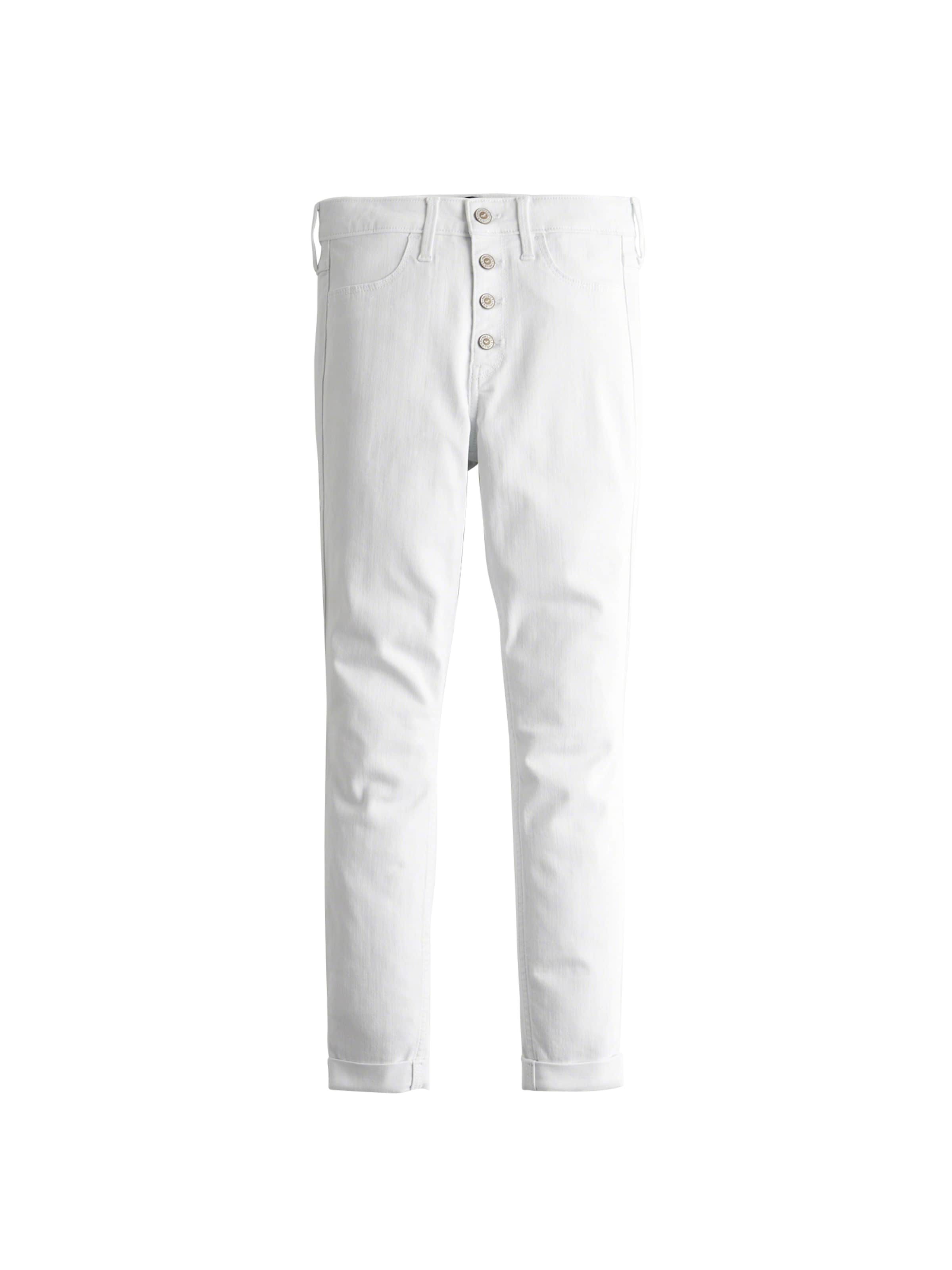 HOLLISTER - Jeans 'SB19-WT EXP SHNK HRJL CROP' in white denim