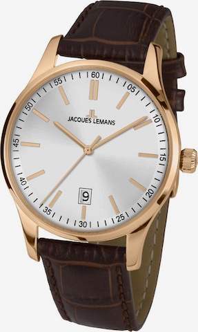 Jacques Lemans Analog Watch 'London' in Brown: front