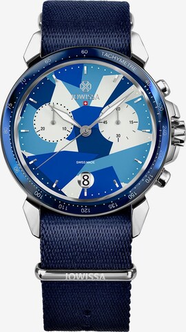 JOWISSA Analoog horloge 'LeWy 15' Swiss Men' in Blauw: voorkant