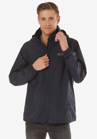 JACK WOLFSKIN Outdoorjas 'Stormy Point' in Blauw: voorkant