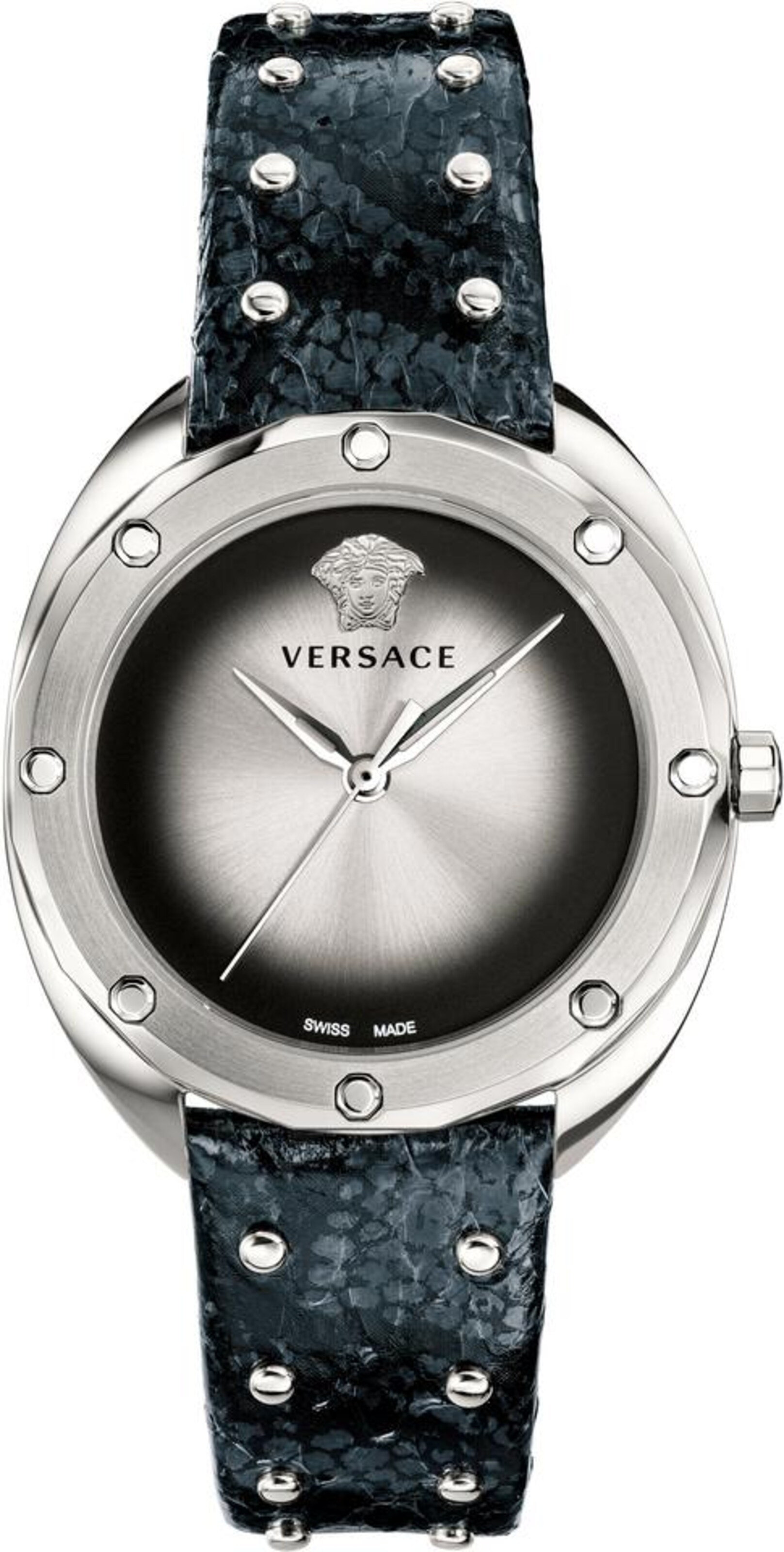 VERSACE Analoguhr 'Shadov' in Schwarz: Vorderseite