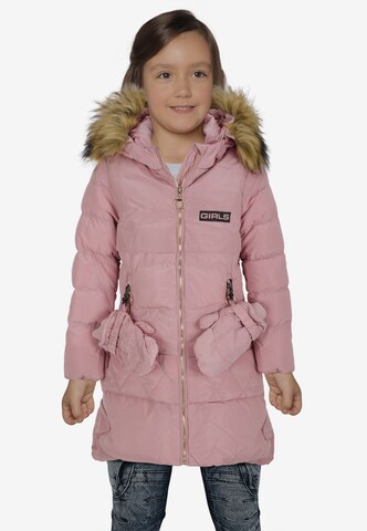 CIPO & BAXX Winterparka mit Abenteuerhandschuhen in Pink: predná strana