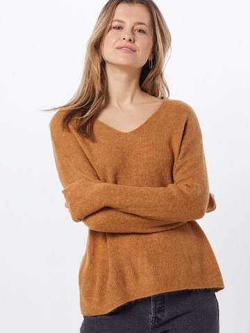 VERO MODA Sweater 'VMLefile' in Brown: front