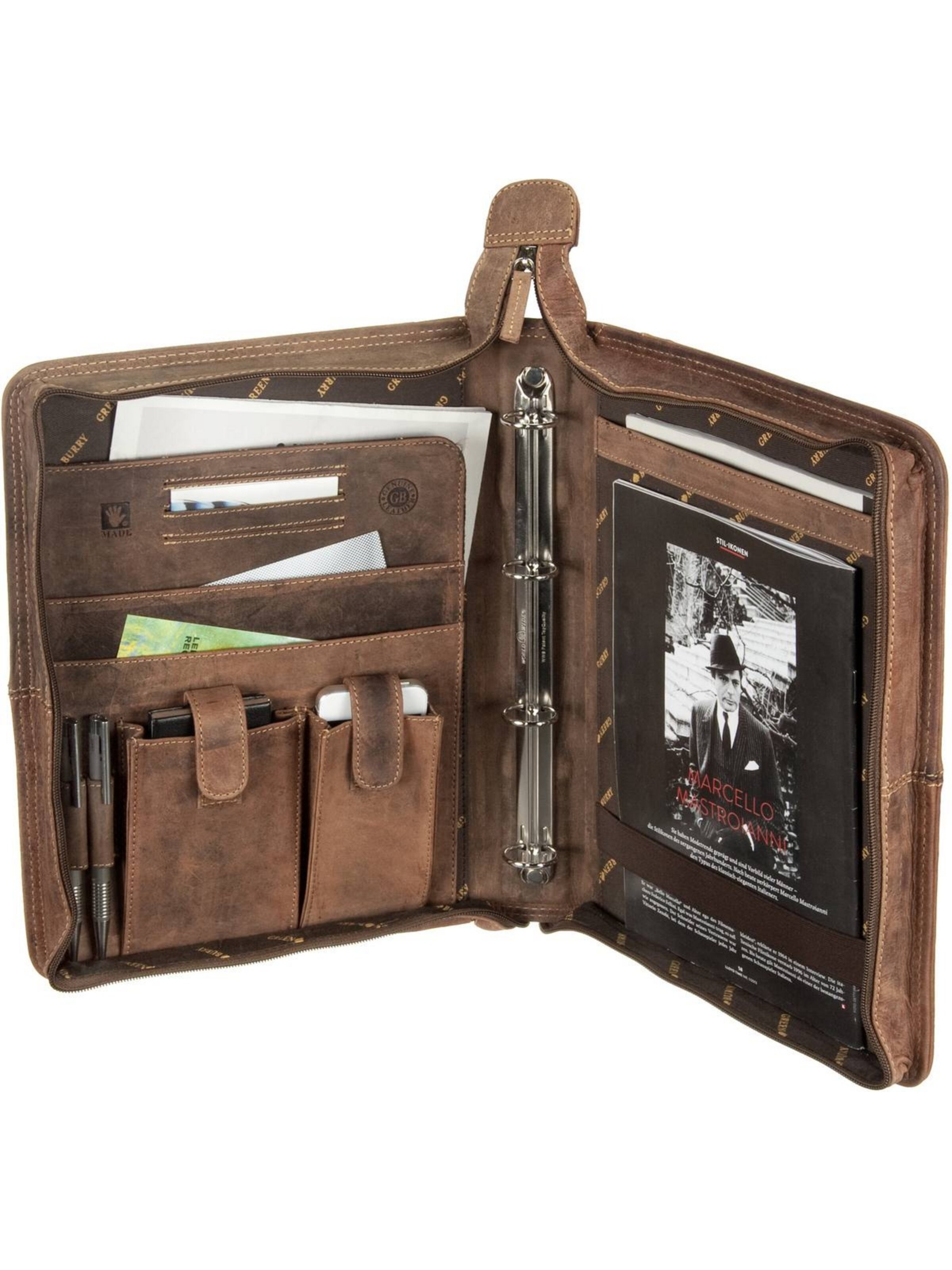 GREENBURRY Document Bag in Brown
