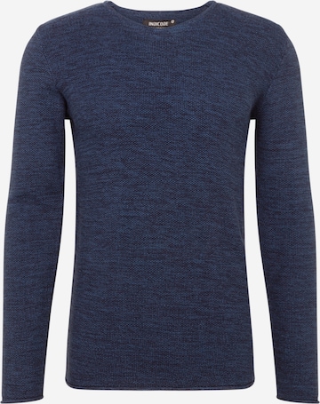 INDICODE JEANS Regularny krój Sweter 'Christian' w kolorze niebieski: przód