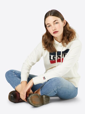 LEVI'S ® Collegepaita 'Graphic Sport Hoodie' värissä valkoinen