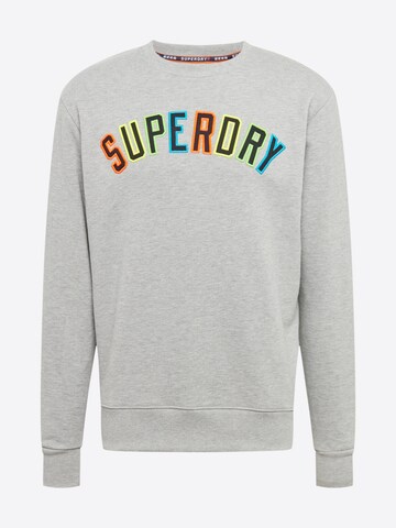 Superdry Sweatshirt 'New House Rules' in Grau: predná strana