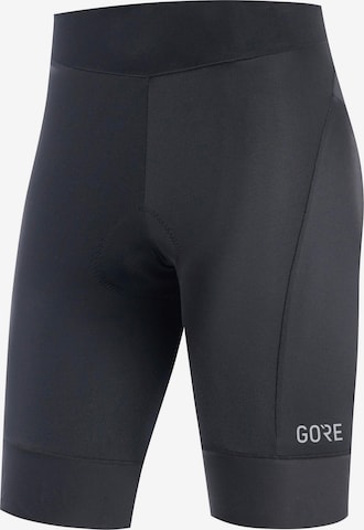 GORE WEAR Slim fit Workout Pants 'GORE® C3 Damen Tights kurz+' in Black: front