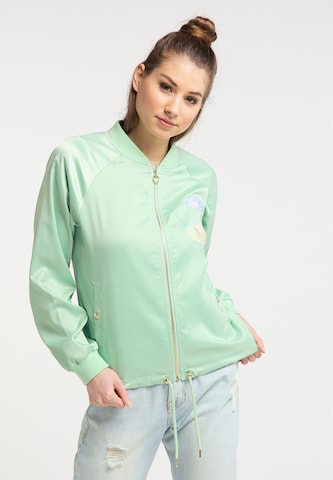 MYMO Between-Season Jacket in Green: front