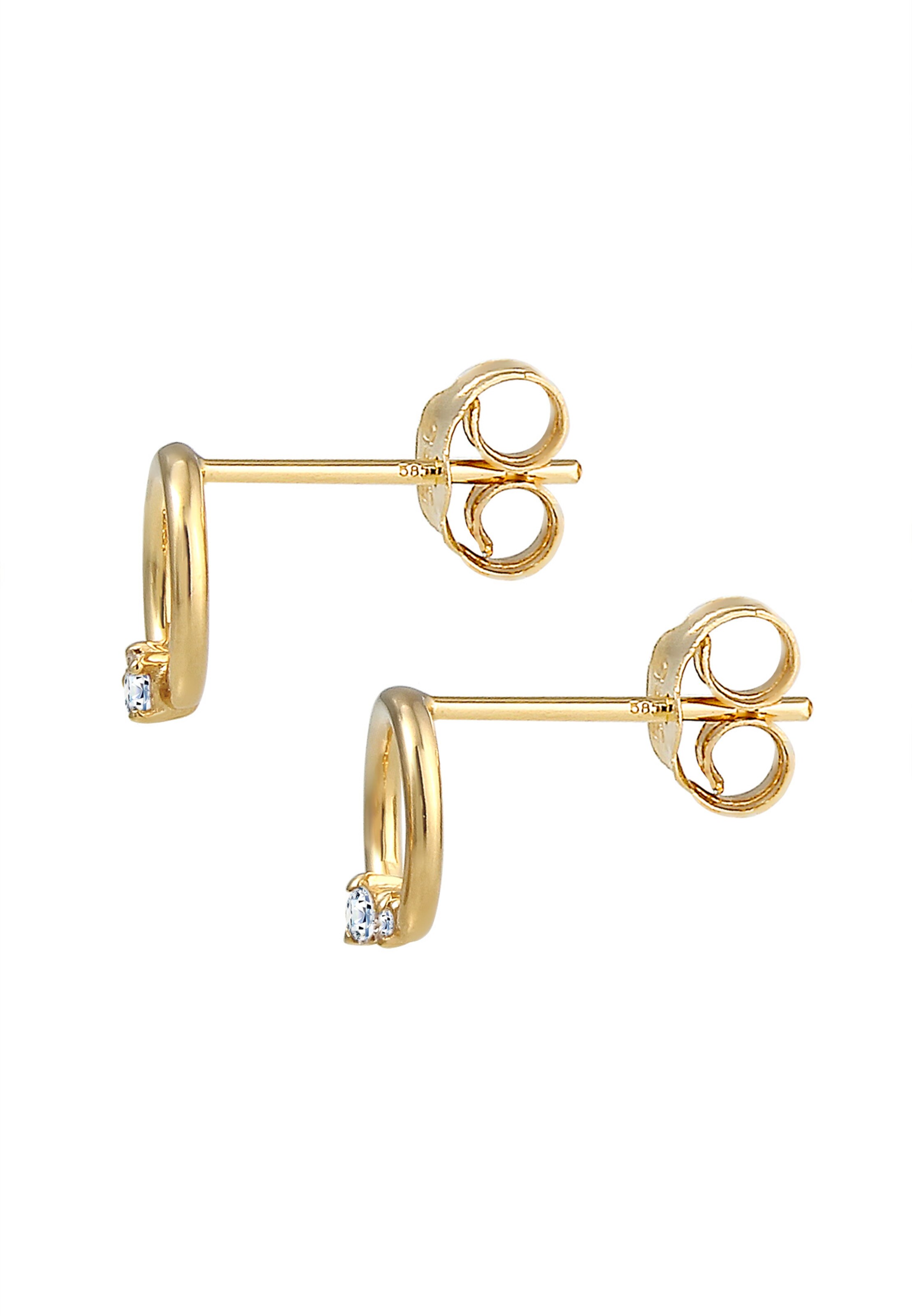 Elli DIAMONDS Ohrringe 'Kreis' in Gold