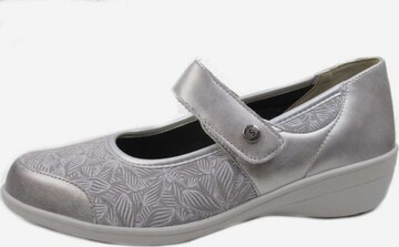SOLIDUS Ballet Flats with Strap in Grey
