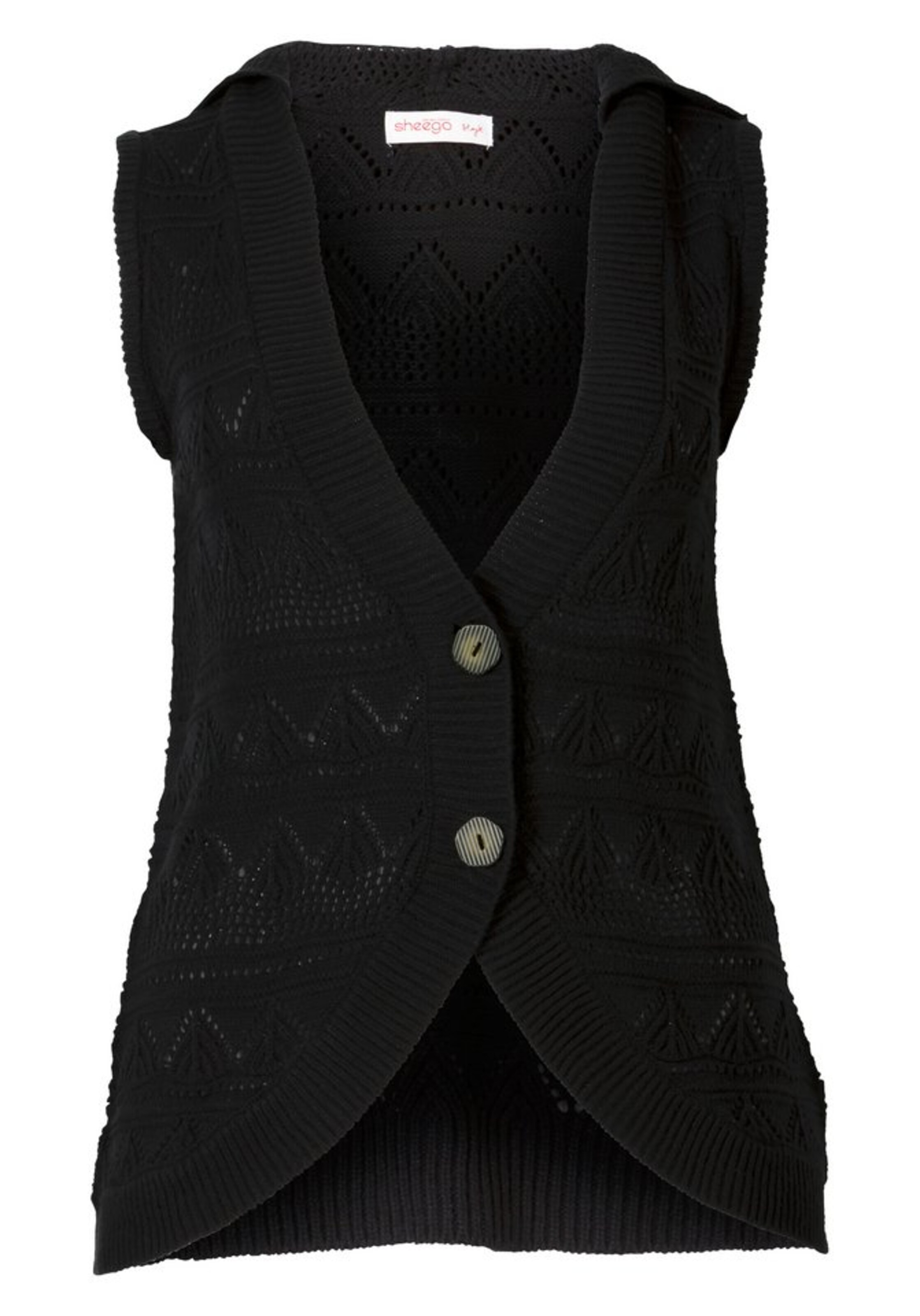SHEEGO - Strickweste in schwarz