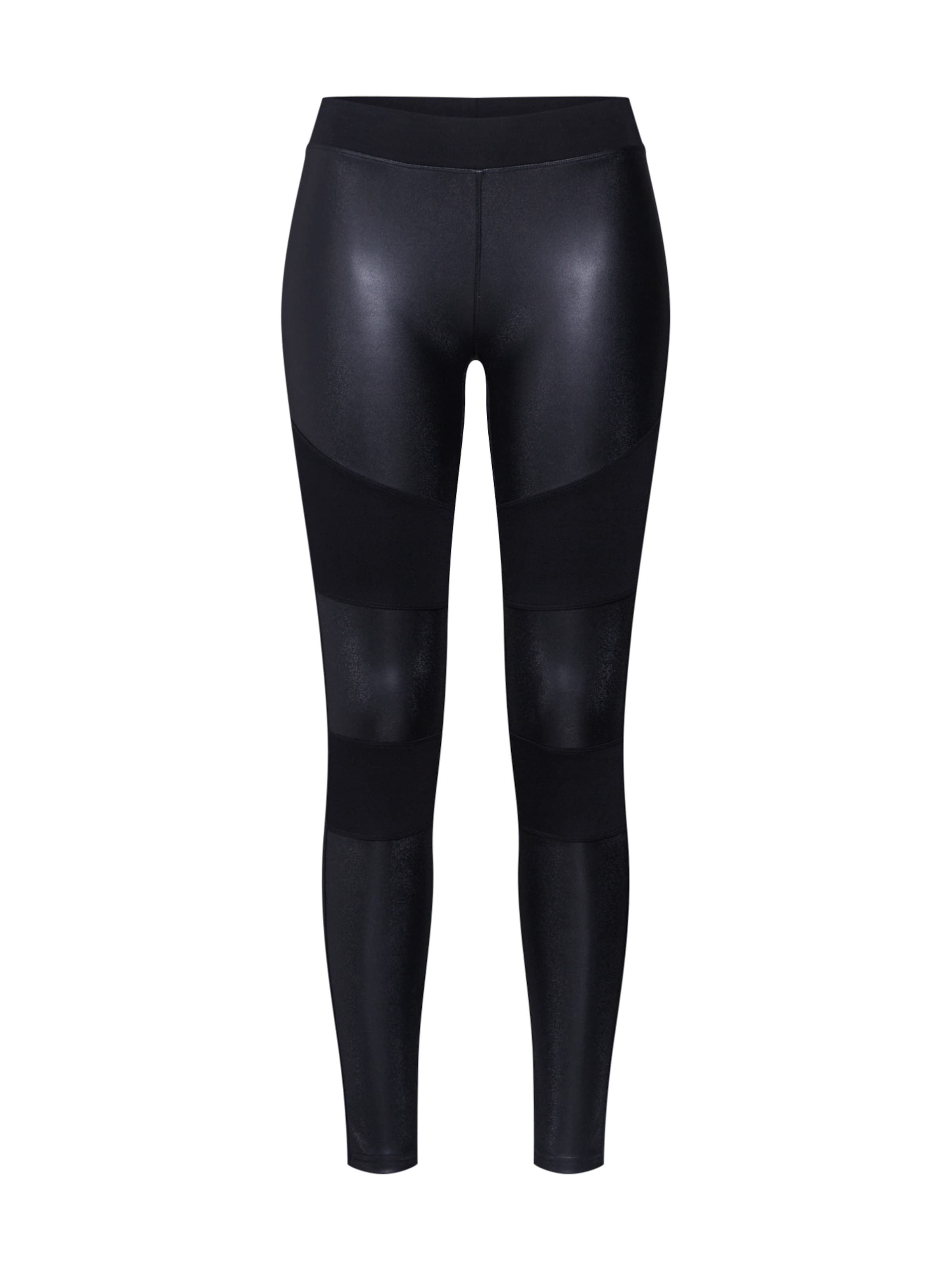 Urban Classics Skinny Leggings in Black: front
