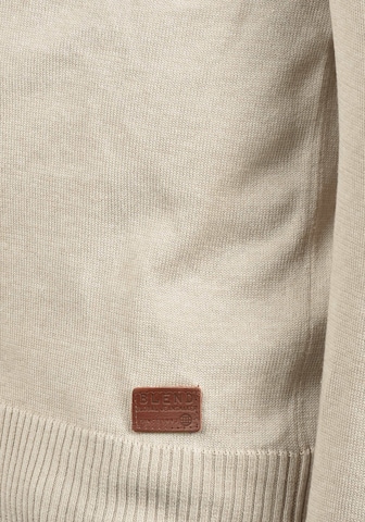 BLEND Gebreid vest 'lennard' in Beige