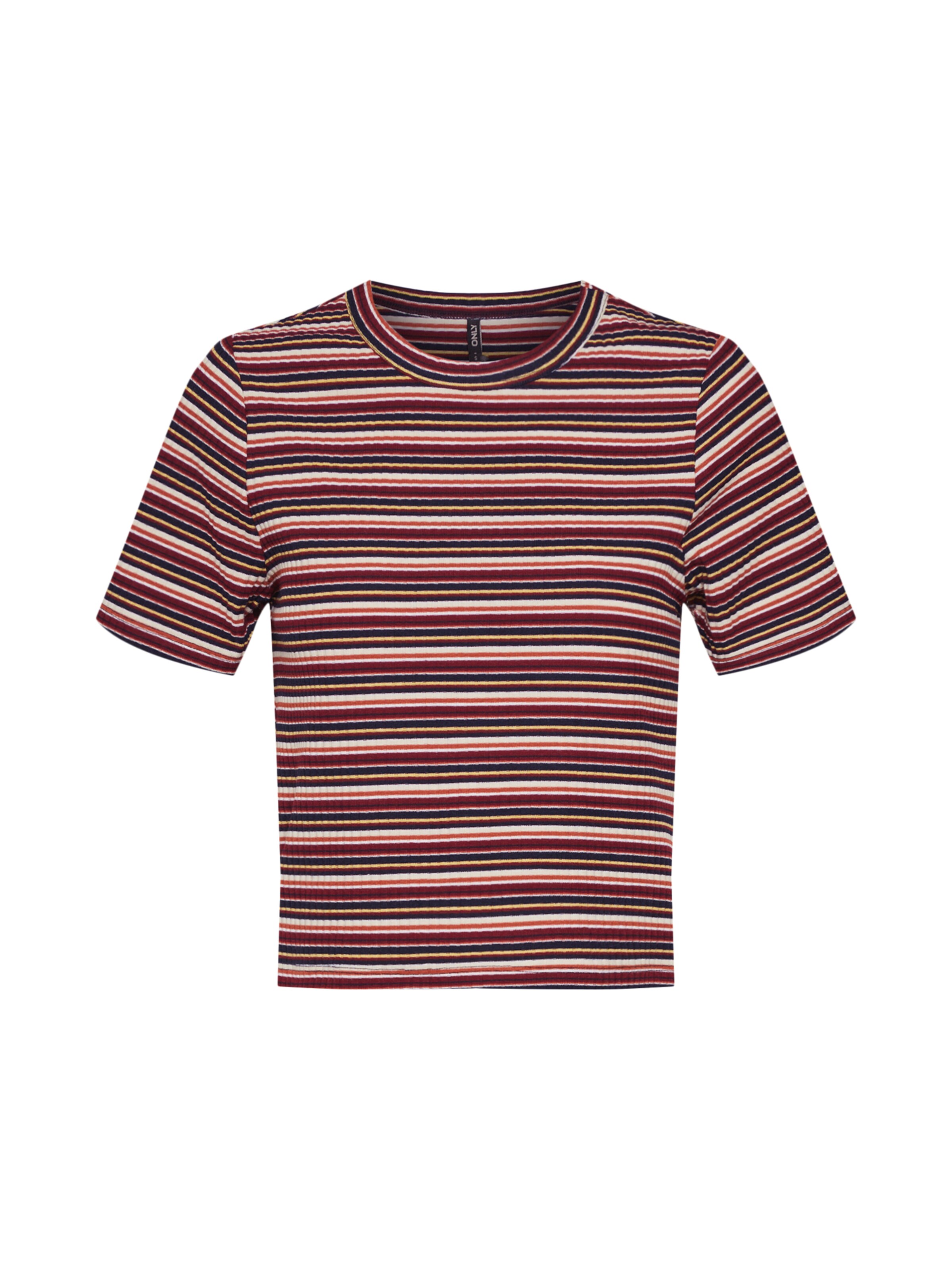 ONLY - Shirt 'onlNELLA S/S CROPPED TOP JRS' in de kleur Rood