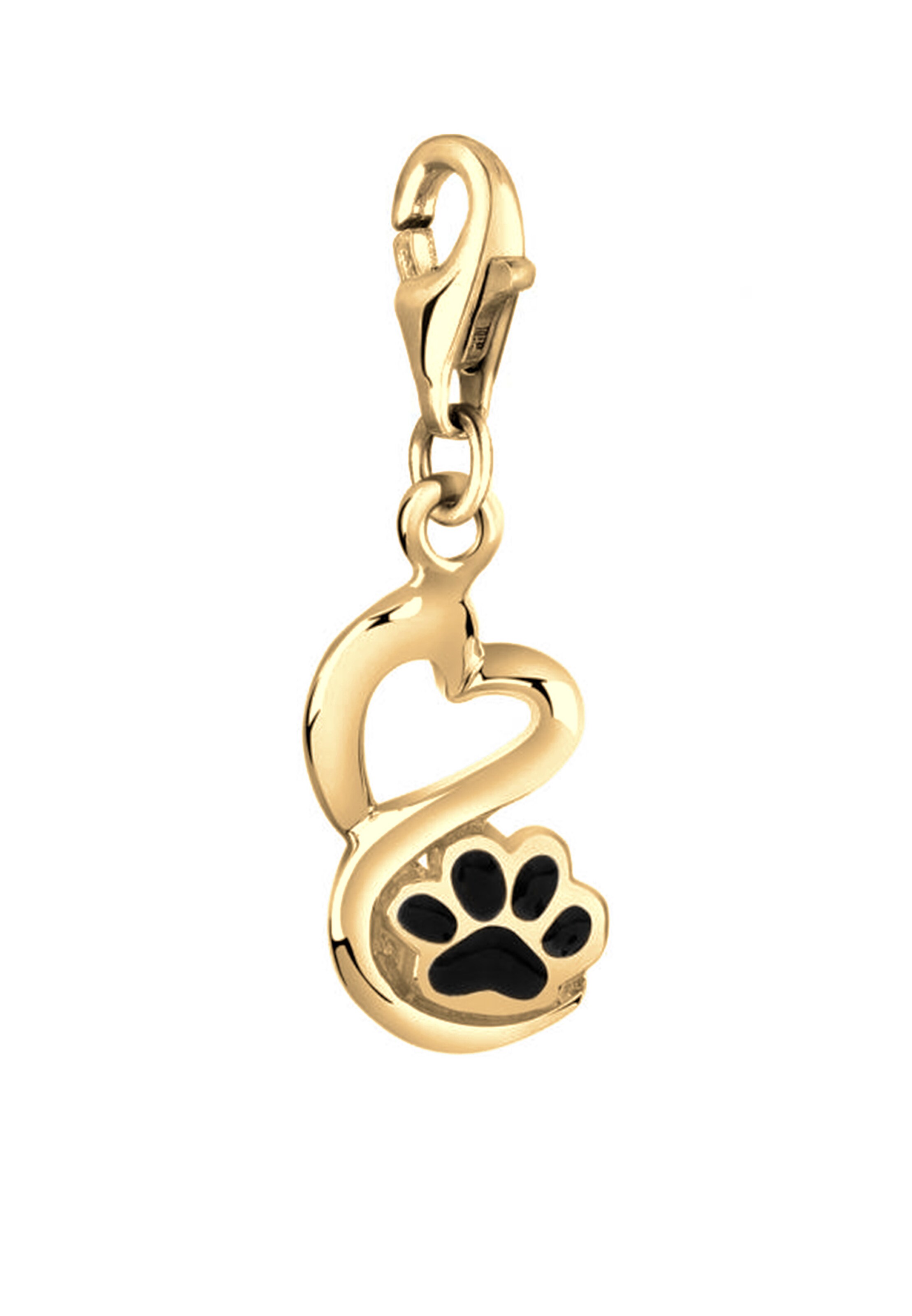 Nenalina Charm 'Herz, Pfote' in Gold