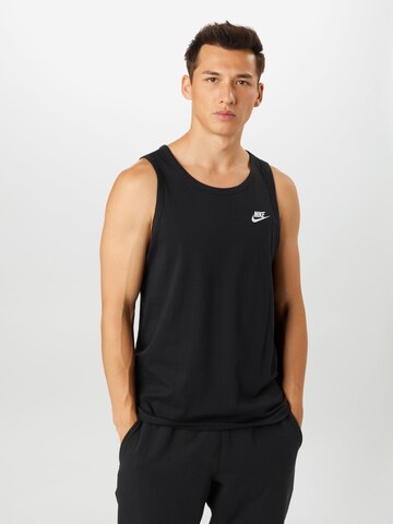 Nike Sportswear Regular fit Тениска в черно: отпред