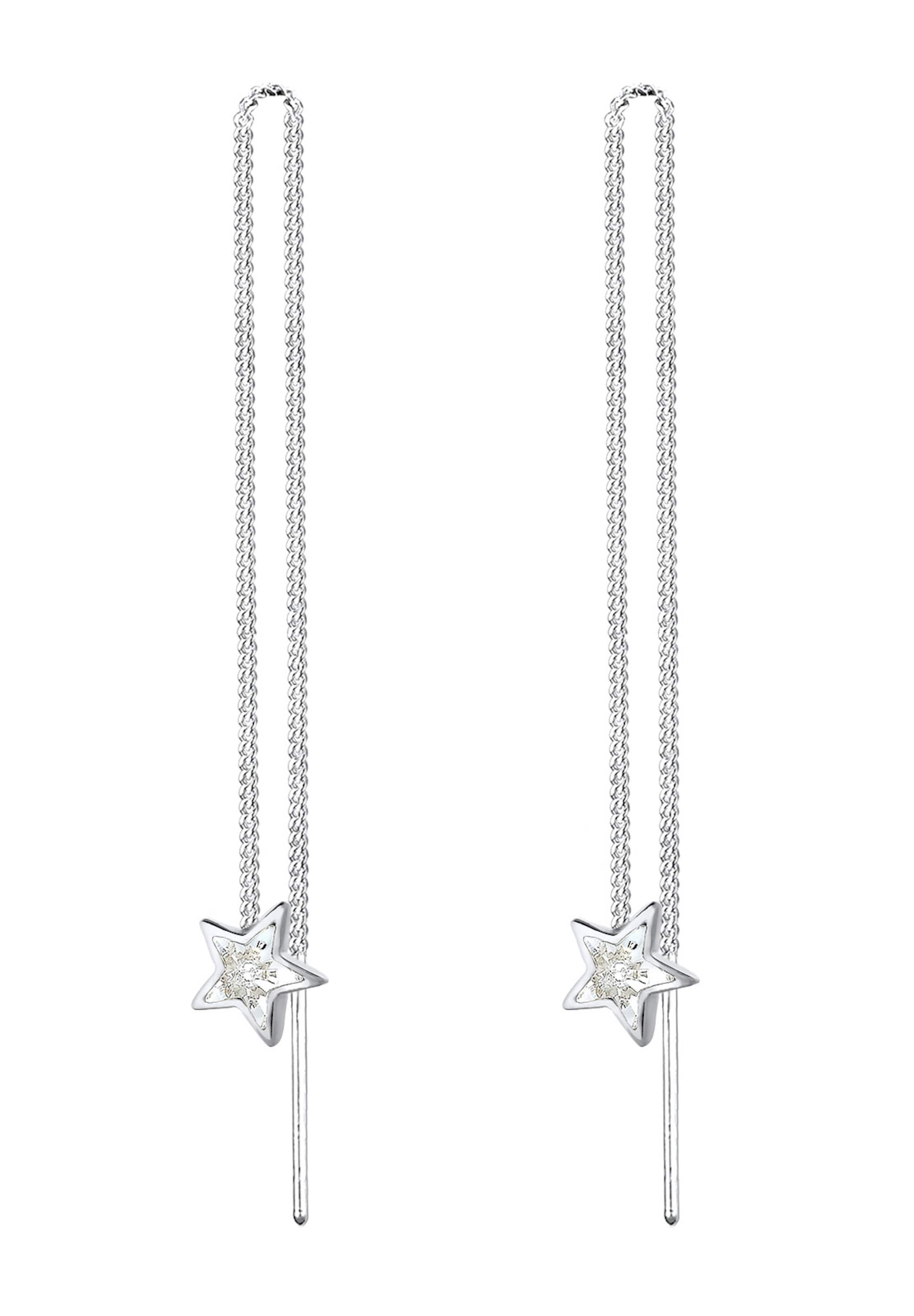 ELLI Ohrringe 'Astro' in Silber: Vorderseite