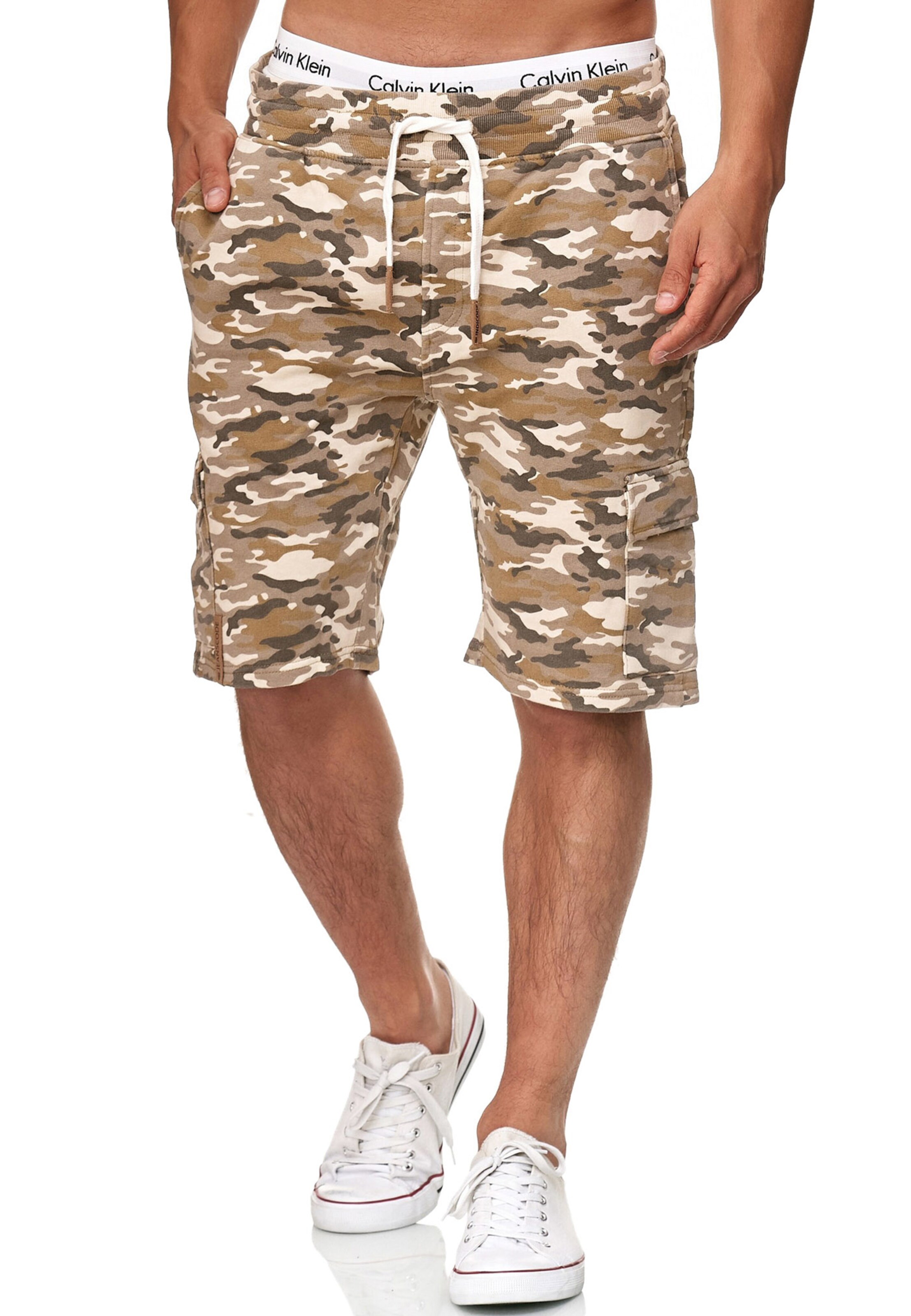 INDICODE JEANS Regular Trousers 'White Rock' in Beige: front