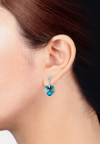 ELLI Earrings 'Herz' in Blue: front