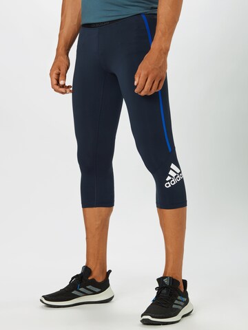 ADIDAS SPORTSWEARSkinny Sportske hlače 'Alphaskin' - plava boja: prednji dio