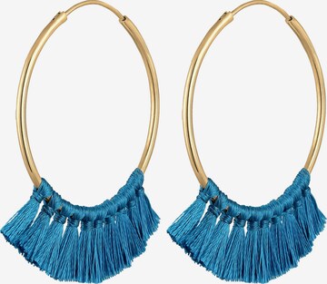 Boucles d'oreilles 'Boho' ELLI en bleu : devant