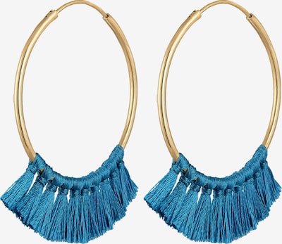 ELLI Ohrringe 'Boho' in blau / gold, Produktansicht