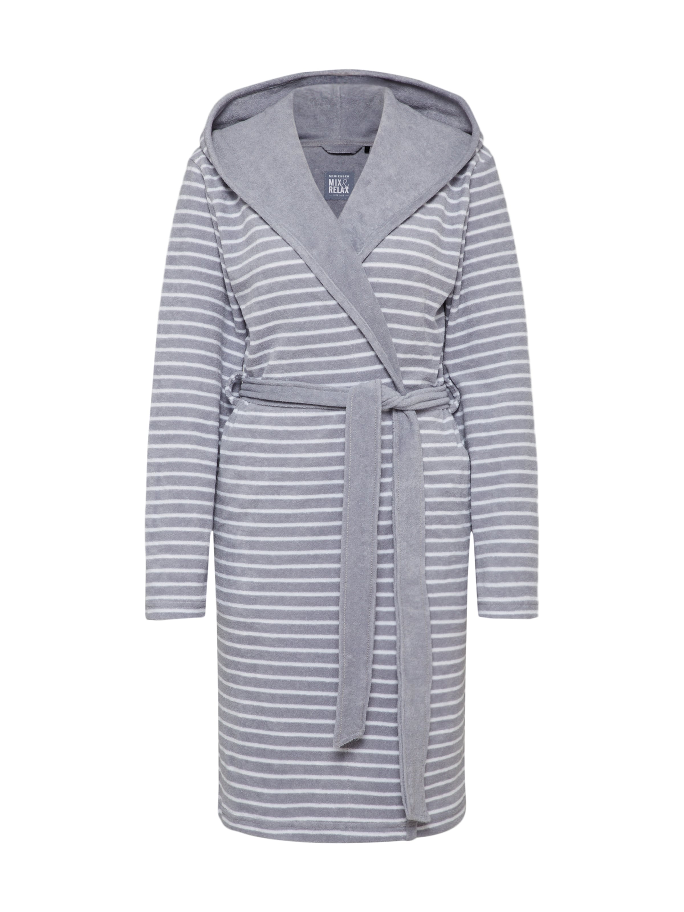 SCHIESSER - Albornoz corto en gris: frente