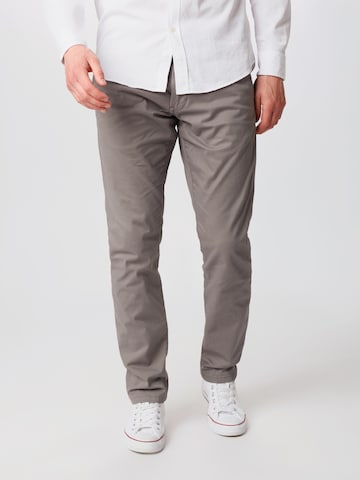 Coupe slim Pantalon chino 'Noos' ESPRIT en gris : devant