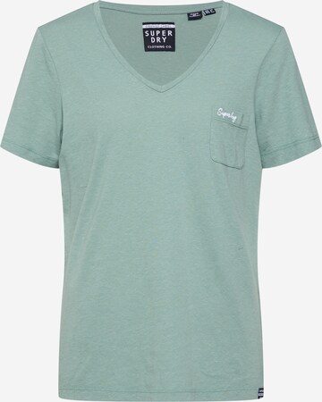 Superdry Shirt 'ESSENTIAL' in Groen: voorkant