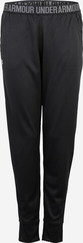 UNDER ARMOUR Workout Pants 'Play Up - Solid' in Black: front