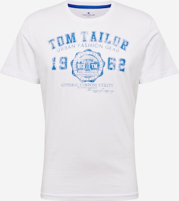 T-Shirt TOM TAILOR en blanc : devant