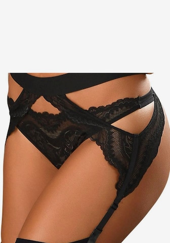 PETITE FLEUR GOLD - Tanga em preto: frente