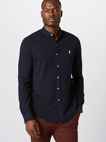 Coupe regular Chemise Polo Ralph Lauren en bleu : devant