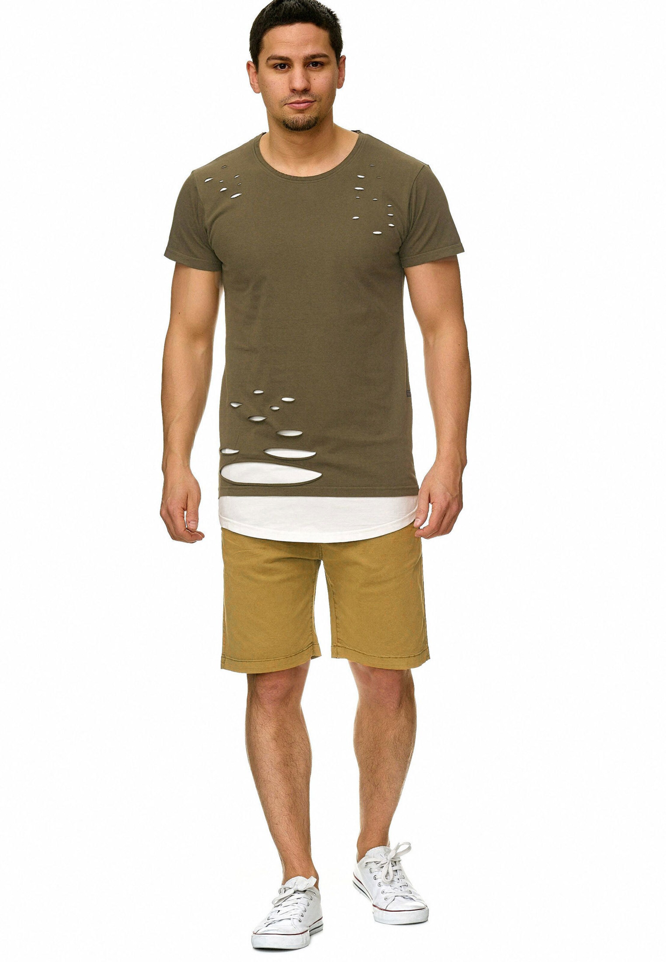 INDICODE JEANS Regular Trousers 'Kelowna' in Beige