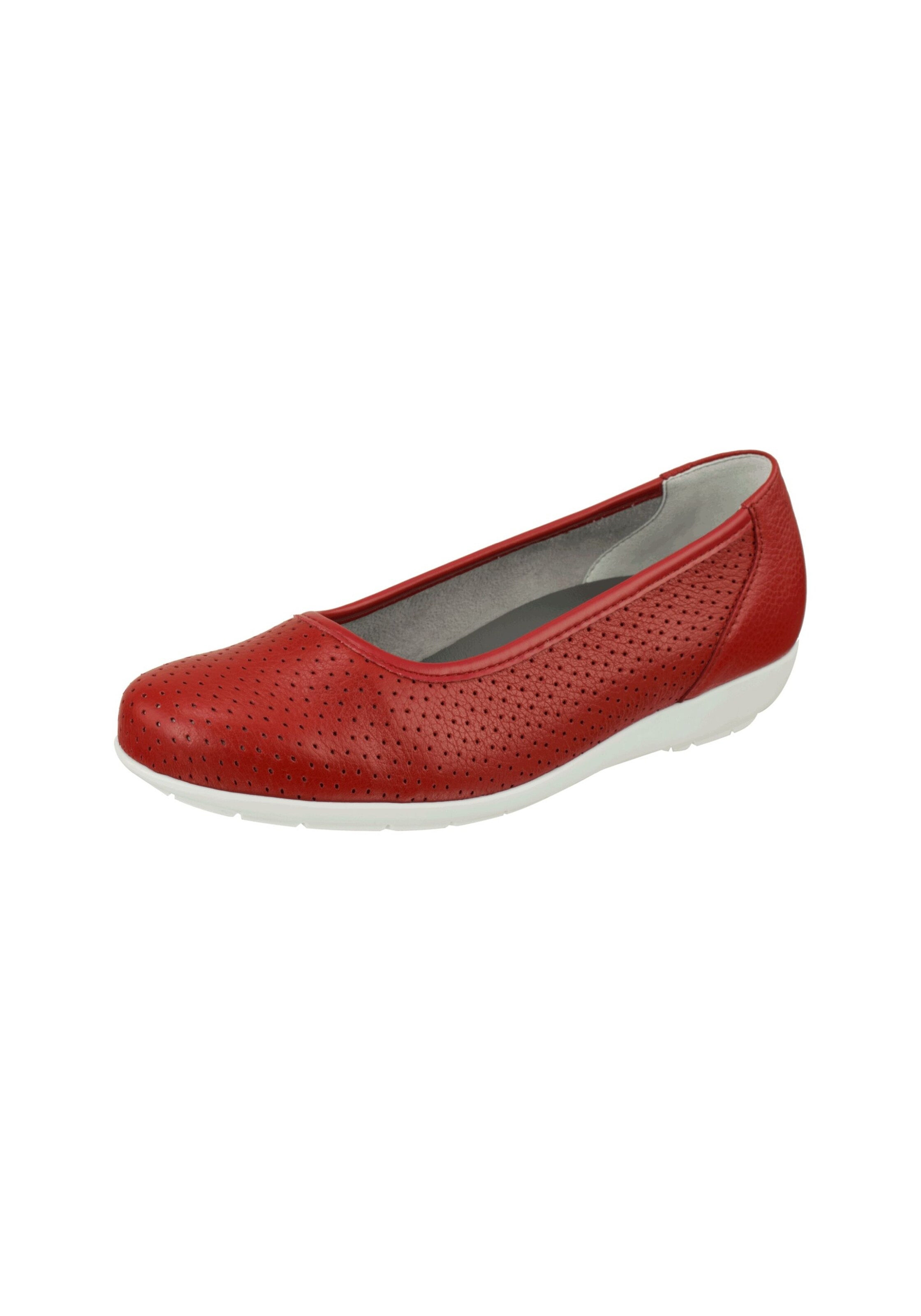 Natural Feet Ballerina 'Annabelle' in Rot: Vorderseite